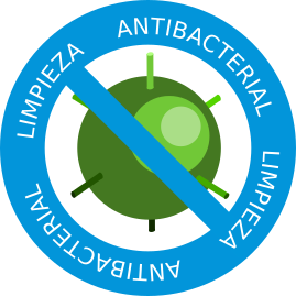 limpieza antibacterial - azul